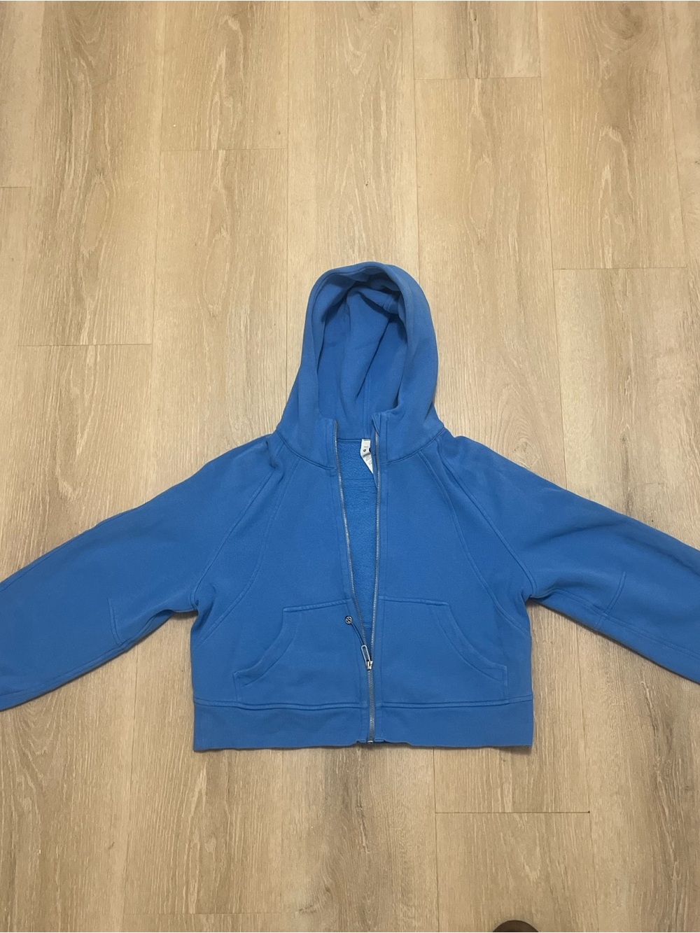 lululemon athletica Bright Blue Cropped Zip Hoodie
